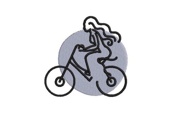 Review: Woman Riding a Bike Embroidery Design