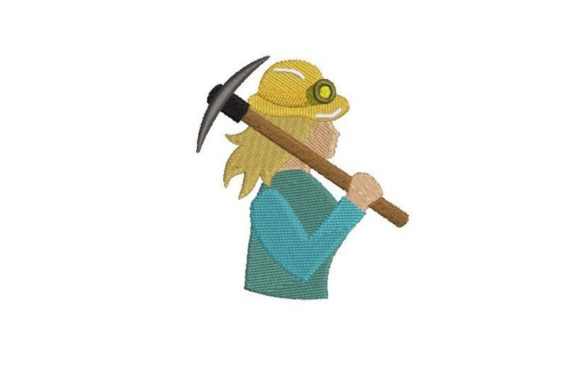Reviewing the Female Coal Miner Embroidery Design