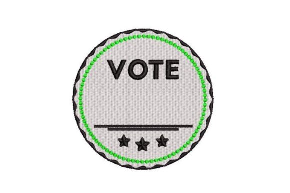 Vote Sticker Embroidery Design Review